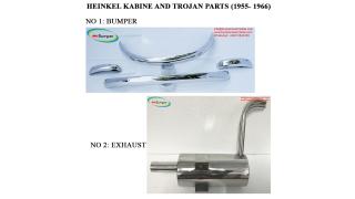 Heinkel Kabine and Trojan bumpers and exhaust (1955- 1966)