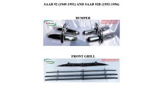 Saab 92 and Saab 92b (1949-1956) bumper and grill in stainless steel 