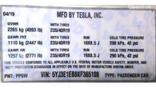 2 LBL,BLANK MFG CERTIFICATION Tesla model 3 1462927-00-C