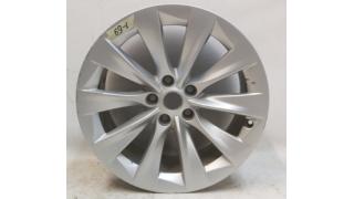 1 WHEEL, 19x8.0 ET40 - SILVER SLIPSTREAM damaged Tesla model S, model 