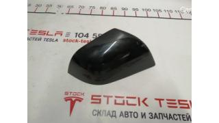 4 Upper right exterior mirror cap (shell) PBSB - Solid Black Tesla mod