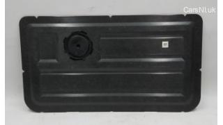 Removable luggage compartment floor panel for service complete with re