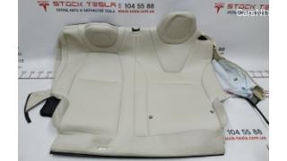 5 2nd Row Double Left Seat Back Cover PUR CRM (damaged) Tesla model X 