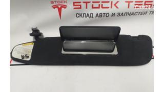 1 Left sun visor ALC BLK US Tesla model S, model S REST 1050619-02-A