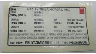 4 LBL,BLANK MFG CERTIFICATION Tesla model S REST 75 1462927-00-C