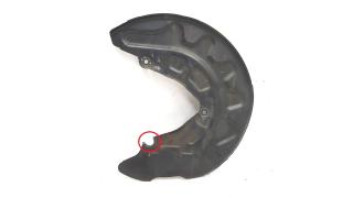 Housings of the brake disc, front left with damage Volkswagen E-GOLF 5