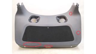 2 LIFTGATE LOWER TRIM,  REAR damaged Tesla model Y 1536684-74-A