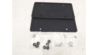 3 Set of license plate frames silicone, front and rear with fasteners 