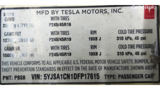 4 LBL,BLANK MFG CERTIFICATION Tesla model S 85 D 1462927-00-C