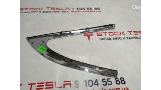 15 Molding chrome glass fender rear left (windows) Tesla model X 10349