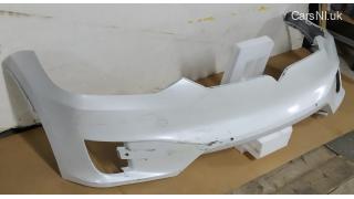 Front bumper (AUTOPILOT) PEARL WHITE MULTI-COAT-PPSW complete with bra