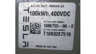 1 ASY,HV BATT,100KWH,SX,V3 Tesla model X, model S REST 1086755-00-H