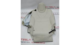 7 2nd Row Single Right Seat Back Cover PUR CRM (damaged) Tesla model X