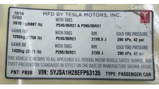 4 Label (label, sticker) basic with production information Tesla model