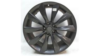 1 WHEEL, 21X9.0 - GREY TURBINE - REAR damaged Tesla model S, model S R