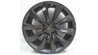 1 WHEEL, 21X9.0 - GREY TURBINE - REAR damaged Tesla model S, model S R