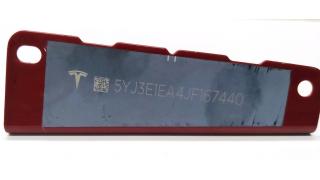 2 VIN PLATE Tesla model 3 1006865-00-C