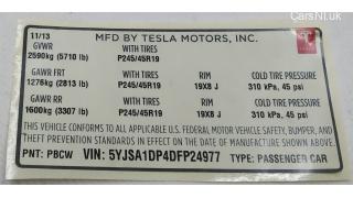 4 LBL,BLANK MFG CERTIFICATION Tesla model S P85 1462927-00-C