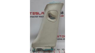 15 B-pillar trim upper right white textile Tesla model S, model S REST