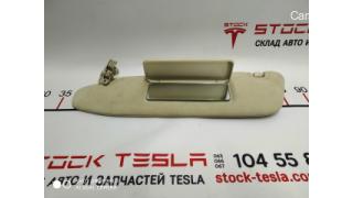 1 Sun visor left ALC WHT Tesla model S, model S REST 1050619-01-A